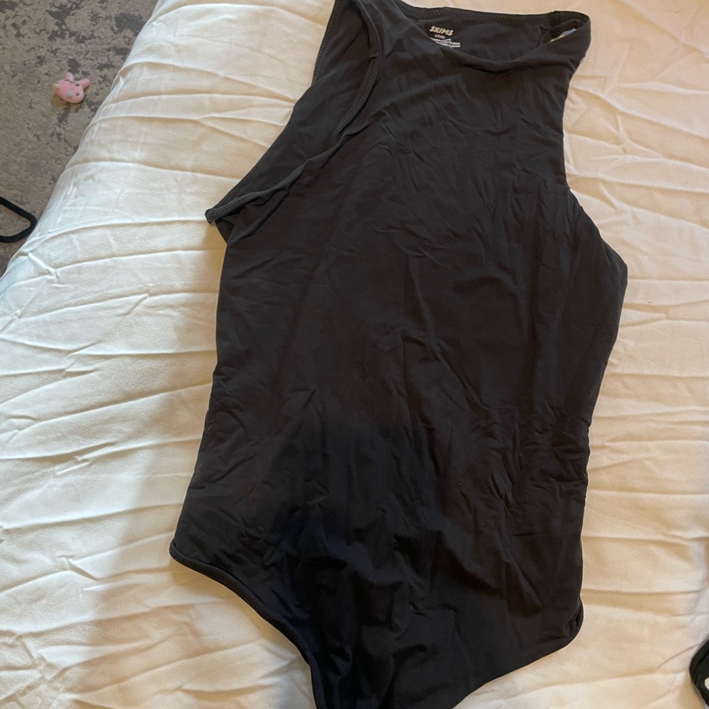 SKIMS Black Sleeveless Bodysuit